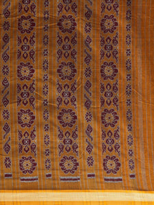 CraftsCollection.in - Maroon Cotton Odisha Sambalpuri Ikat Saree