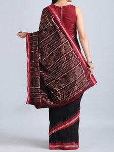 Black Ekphulia Sambalpuri Cotton Saree - Crafts Collection