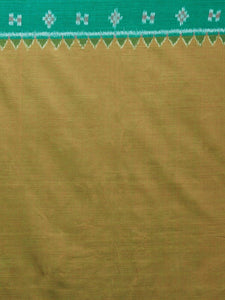 CraftsCollection.in -OliveGreen Gangajamuna Odisha Sambalpuri Ikat Cotton Saree