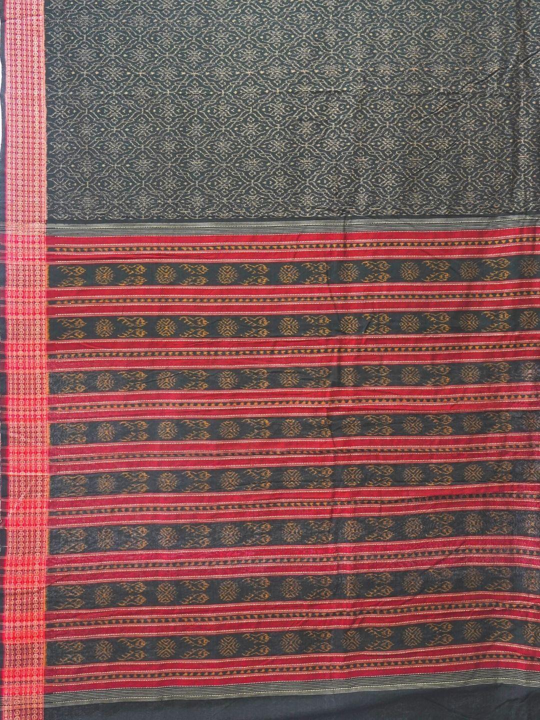 Black Sambalpuri Cotton  Bomkai Saree - Crafts Collection
