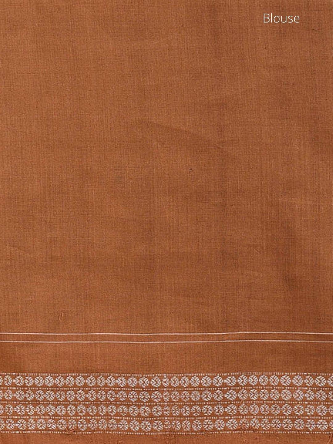 Black and Rust Sambalpuri Cotton Saree - Crafts Collection