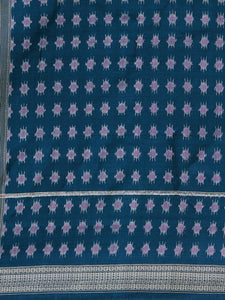 CraftsCollection.in - Blue Sambalpuri Cotton Saree