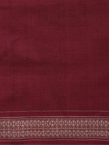 Brown Maroon Sambalpuri Cotton Saree - Crafts Collection