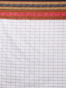 CraftsCollection.in -  Offwhite Cotton Orissa Sachipar Saree