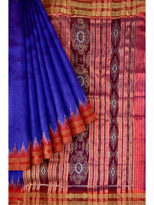 Violet Odisha Khandua Sambalpuri Silk Saree - Crafts Collection