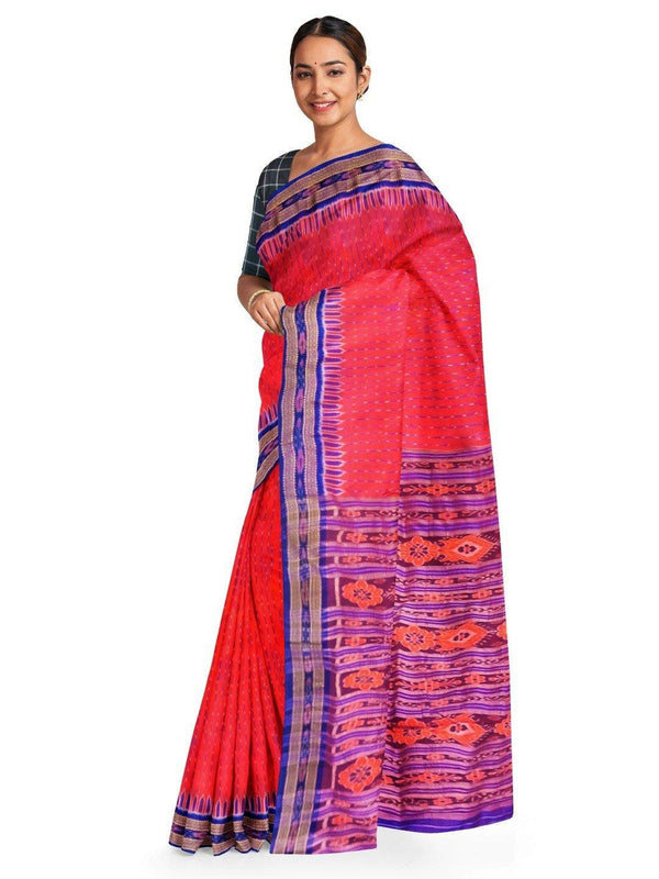 Blue khandua silk saree