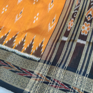 Orange Odisha Sambalpuri Khandua Silk Saree - Crafts Collection