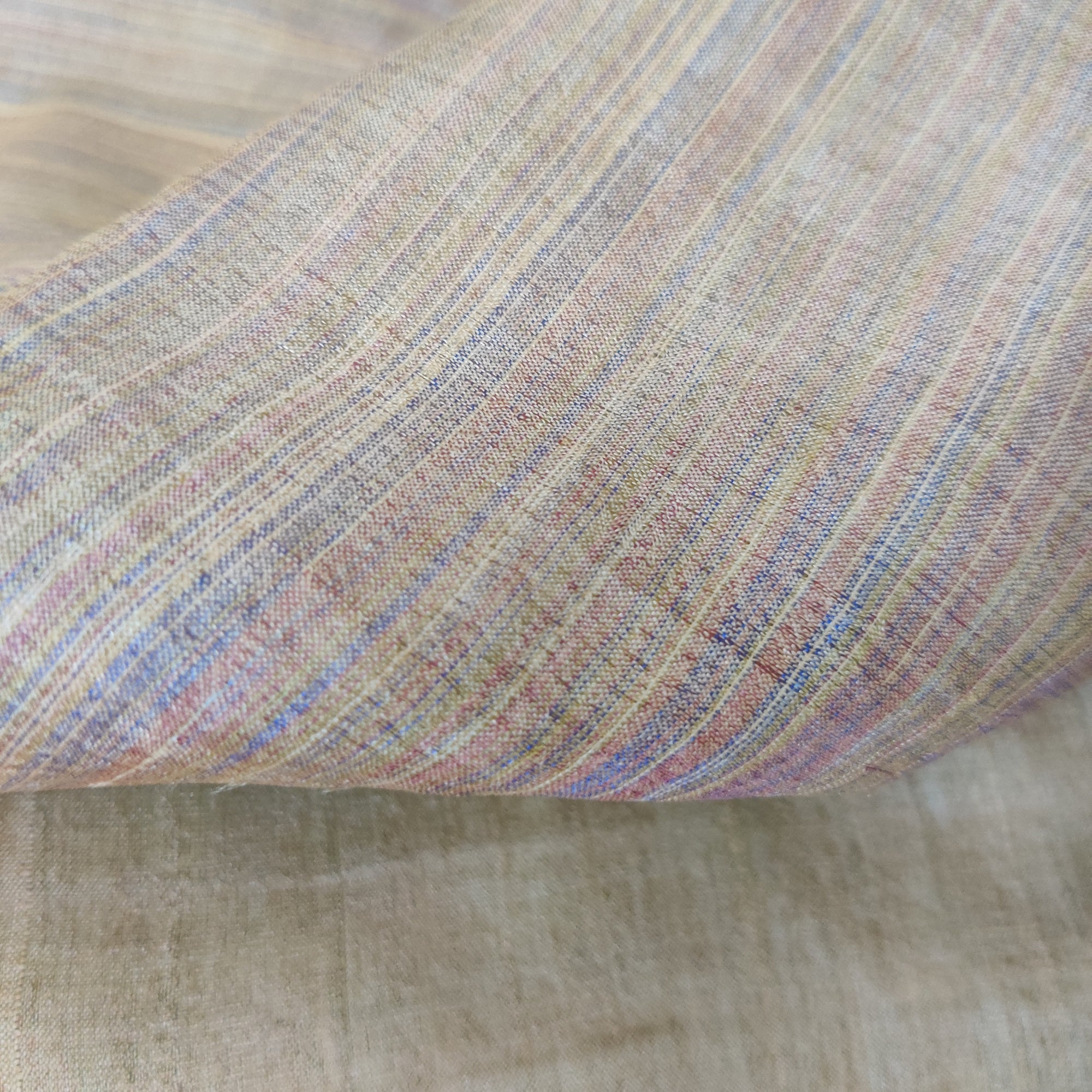Half Half coloured Tussar Silk Stole with handpainted Pattachitra Motifs