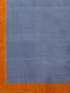 CraftsCollection.in -Grey Orange Pure Silk Stole