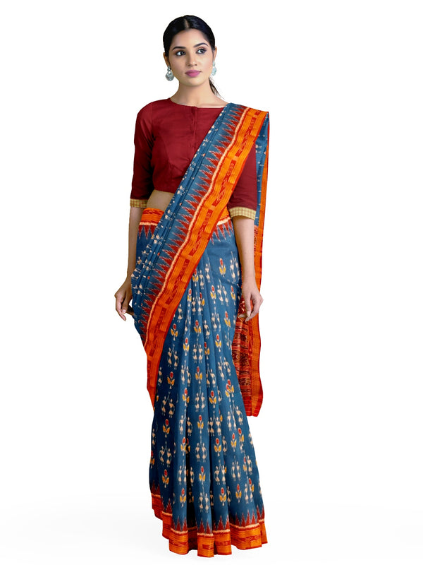 ADI MOHINI NX Odisha Sambalpuri Handloom Ikat Women's Cotton Saree/Odisha  Handloom Handmade Pure Cotton Khandua