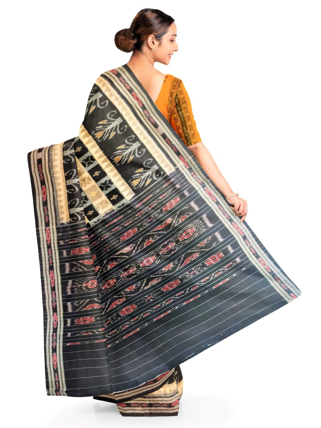 Hyco design Cotton Odisha Ikat saree with sambalpuri ikat blouse piece