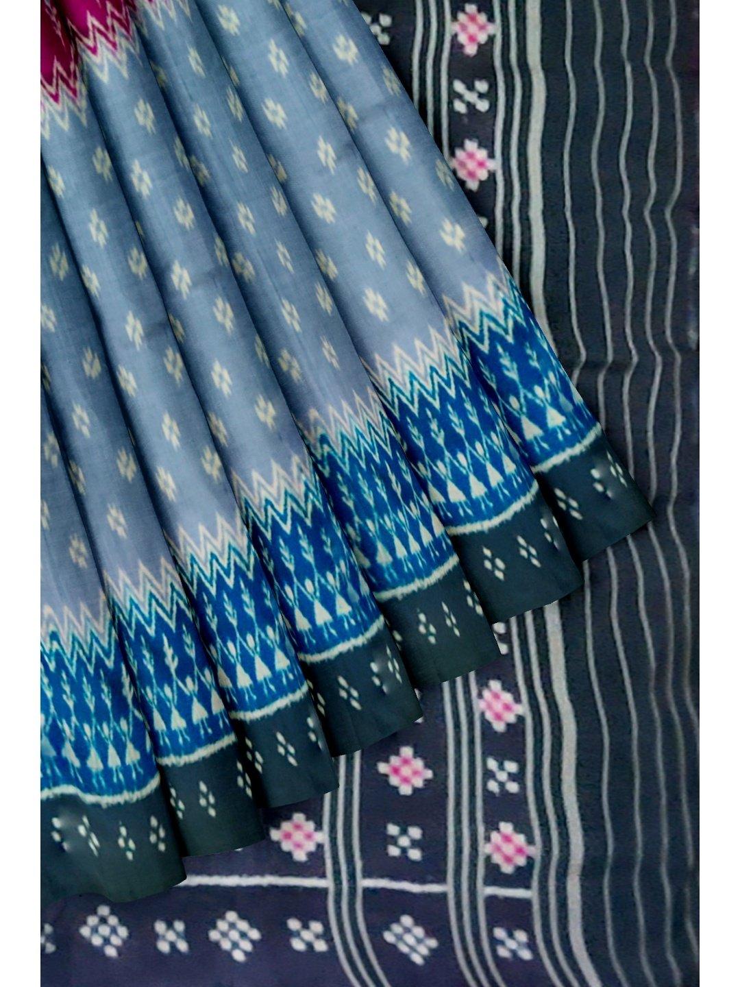 Multi Coloured Odisha Sambalpuri Khandua Silk Saree - Crafts Collection