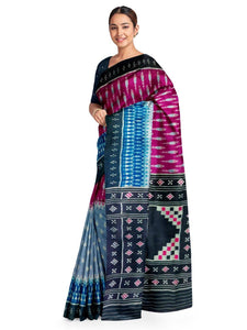 Multi Coloured Odisha Sambalpuri Khandua Silk Saree - Crafts Collection