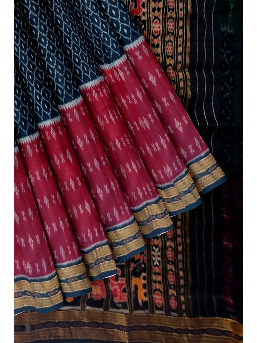 Multi Coloured Odisha Sambalpuri Silk Saree